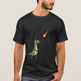 恐竜 メテオ ミニマリスト 古生代 ユーモア 漫画 Tシャツ