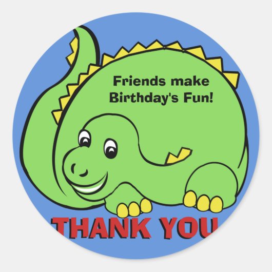 恐竜 ラウンドシール (正面)