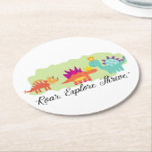 恐竜 ラウンドペーパーコースター (アングル)