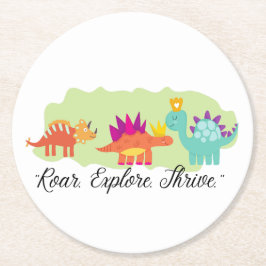 恐竜 ラウンドペーパーコースター