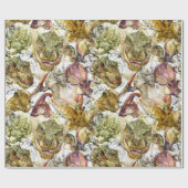 恐竜 ラッピングペーパー (フラット)