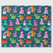恐竜 ラッピングペーパー (フラット)