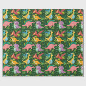 恐竜！ラッピング紙 ラッピングペーパー (フラット)