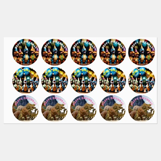 恐竜 ラベル (シート)