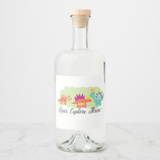 恐竜 リキュールボトルラベル (正面)