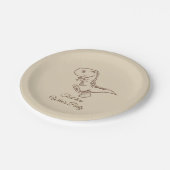 恐竜，ヴィンテージ，かわいい，子ども，紙プレート ペーパープレート (アングル)