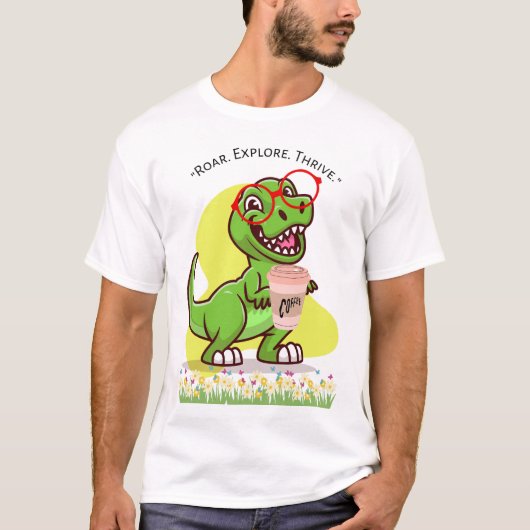 「恐竜　先史時代の名言」 Tシャツ (正面)