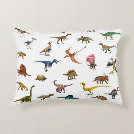 恐竜、先史時代の恐竜の世界、動物 アクセントクッション