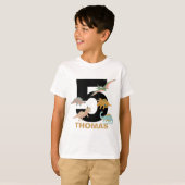 恐竜 子供 ボホー 恐竜 誕生日 年齢 名前 Tシャツ (正面フル)