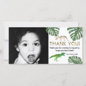 恐竜！恐竜の誕生日パーティーありがとう サンキューカード (正面)