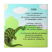 恐竜-息子の詩のタイル タイル (正面)