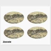 恐竜 楕円形シール (シート)