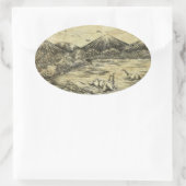 恐竜 楕円形シール (バッグ)