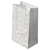 恐竜 - 白背景の一次アウトライン スモールペーパーバッグ (裏面アングル)