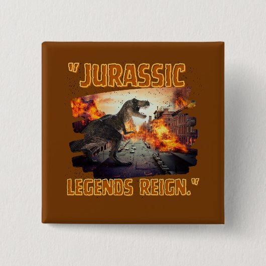 恐竜 缶バッジ (正面)