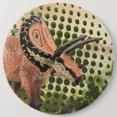 恐竜 缶バッジ (正面)