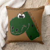 恐竜（茶色） クッション (ブランケット)