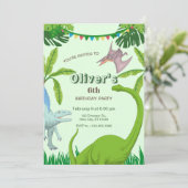 恐竜 誕生日パーティー 招待状 (スタンド正面)