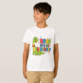 恐竜 誕生日 キュートな恐竜の子供Tシャツ Tシャツ (正面フル)