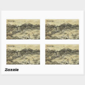 恐竜 長方形シール (シート)