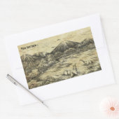 恐竜 長方形シール (封筒)