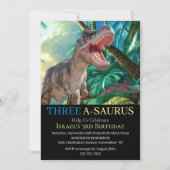 恐竜　Ｔ－ＲＥＸ　キッズ　ジュラシック・ワールド 招待状 (正面)