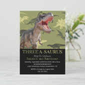 恐竜 T レックス パターン ジュラシック ワールド 招待状 (スタンド正面)