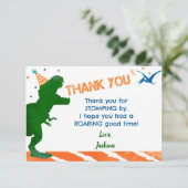 恐竜 T-Rex トレックス 誕生日パーティー 感謝カード 招待状 (スタンド正面)