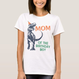 恐竜 T-Rex パーティーハット 恐竜の母 誕生日おめでとう Tシャツ