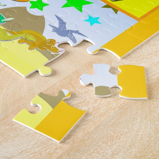 恐竜AからZのアルファベットのあなたのABCを学んで下さい ジグソーパズル (側面)