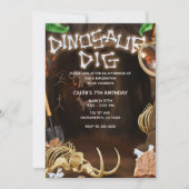恐竜DIGボーンミステリー洞窟バースデーパーティー 招待状 (正面)