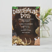 恐竜DIGボーンミステリー洞窟バースデーパーティー 招待状 (スタンド正面)