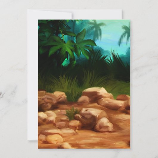 恐竜DIGボーンミステリー洞窟バースデーパーティー 招待状 (裏面)