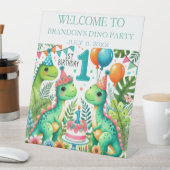 恐竜Dino 1stバースデーボーイパーティーウェルカムサイン 台座サイン (インサイチュ)