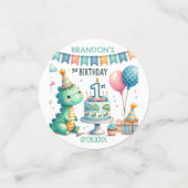 恐竜Dino 1st誕生日パーティー コンフェッティ (スモール正面)