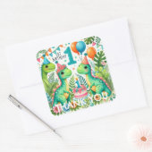 恐竜Dino 1st誕生日パーティー スクエアシール (封筒)