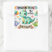 恐竜Dino 1st誕生日パーティー スクエアシール (バッグ)