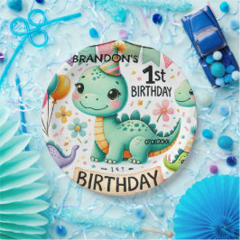恐竜Dino 1st誕生日パーティー ペーパープレート