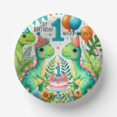 恐竜Dino 1st誕生日パーティー ペーパーボウル (正面)