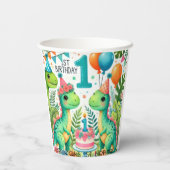 恐竜Dino 1st誕生日パーティー 紙コップ (裏面)