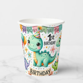 恐竜Dino 1st誕生日パーティー 紙コップ
