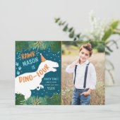 恐竜Dino-Four RAWR 4番目の誕生日 招待状 (スタンド正面)