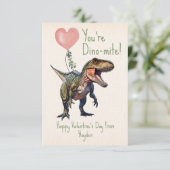 恐竜Dino-mite教室バレンタイン写真 カード (スタンド正面)