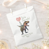 恐竜Dino-mite教室バレンタイン写真 フェイバーバッグ (クリップ留めされた状態)