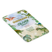 恐竜Dino T-レックス誕生日招待状フレキシブル マグネット (右側)