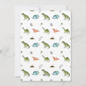 恐竜Dino T-レックス5誕生日招待状カード シーズンカード (裏面)