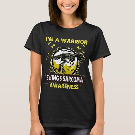 恐竜Iは戦士エウイングス肉腫認識度 Tシャツ (正面)