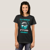 恐竜Iは戦士PTSD認識度 Tシャツ (正面フル)