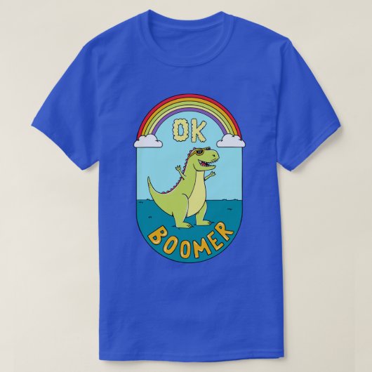 恐竜OKブーマー Tシャツ (デザイン正面)