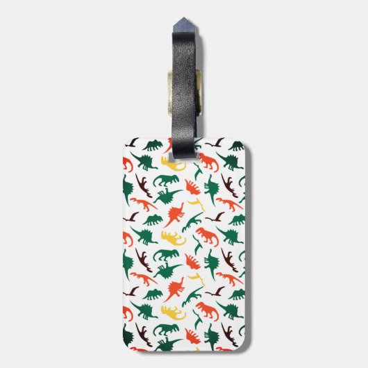 恐竜Personnalised ラゲッジタグ (裏面縦)